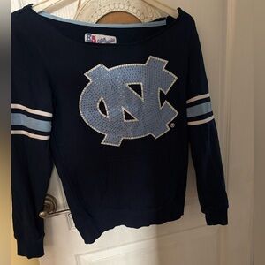 Women's Navy Blue Sweater with Light Blue Logo